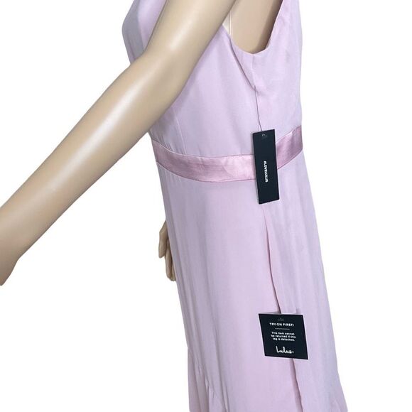 Lulus Evening Gown Low V-neck Back Mauve Color NWT Size XL - Picture 4 of 16